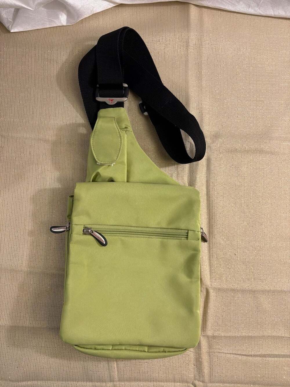 Travelon Crossbody Bag Green Nylon Multi-Pocket
